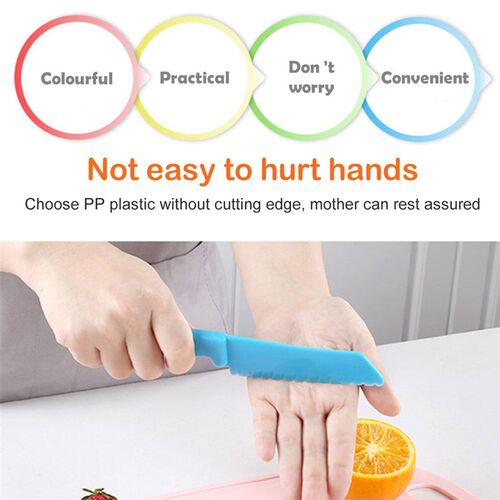 10Pcs Cute Wooden Kids Kitchen Cutter Set Safe Plastic Toddl