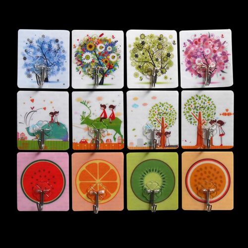 5 Pieces Strong Invisible Cartoon Transparent Anti-skid Hook