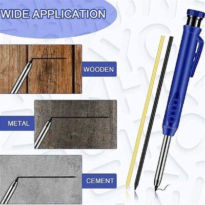 1Pcs Solid Carpenter Deep Hole Mechanical Pencil
