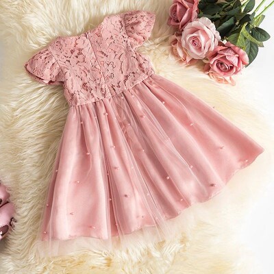 Baby Girls Dress for Summer Flower Lace Vestidos Wedding Par