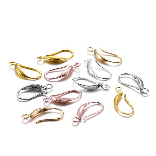 DIY Earring Findings Metal Glossy Ear Hook Clip Semifinished