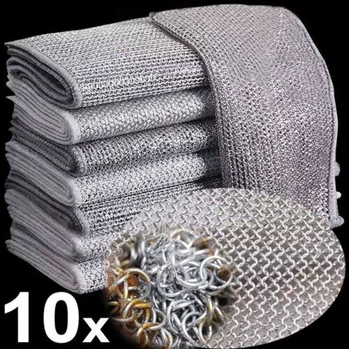 20cm Steel Wire Dishcloths Double -layer Non -stick Oil Iron