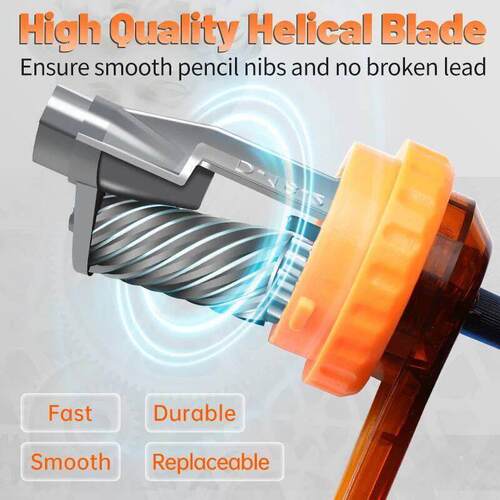 Pencil Sharpener Manual Hand Crank for Charcoal & Colored Pe