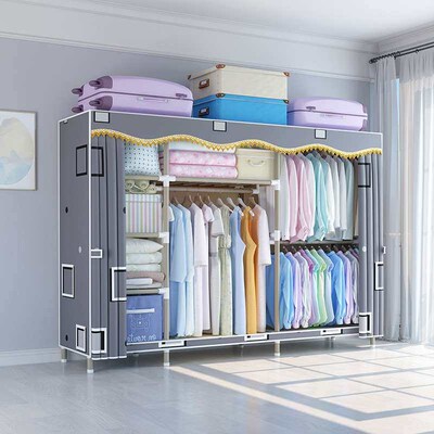 Three-Structure Simple Wardrobe Thick Reinforced 20mm Spray