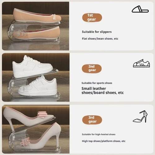 Shoe Organizer Double-layer Footwear Support Slot Space Savi