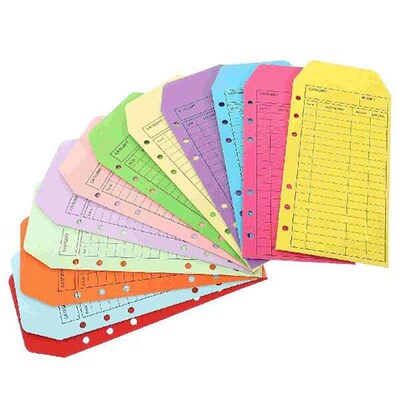 12 Pcs Budget Envelope Colored Kraft Paper Chinese Letter