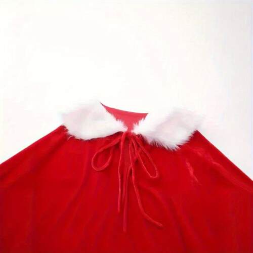 Winter Christmas Elf Dress with Cape - Holiday Party Cosplay