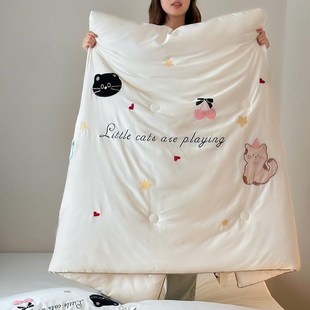 母婴类0支长绒棉儿童春秋被冬被 大豆单人1.5米人2米