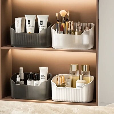 Desktop Cosmetics Storage Box Toiletries Cotton Swab Contain