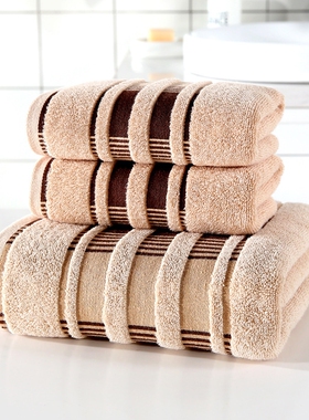 Cotton Bath Towel Set Hand Face Towels Gift 纯棉浴巾面巾三件