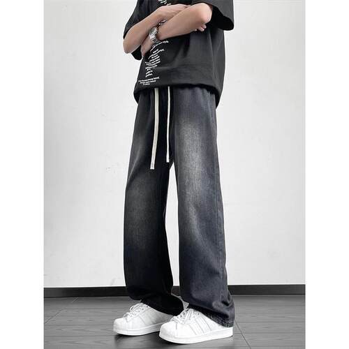 Summer Mens Jeans Korean Fashion Lightweight Lyocell Cotton
