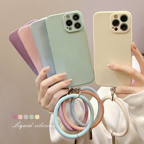 Silicone Phone Case Lanyard Ring Loop Grip Wrist Strap Cover