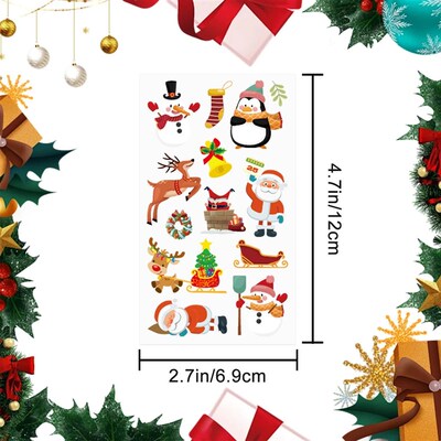 Christmas Temporary Tattoos.Stocking Stuffers, Cute Christma