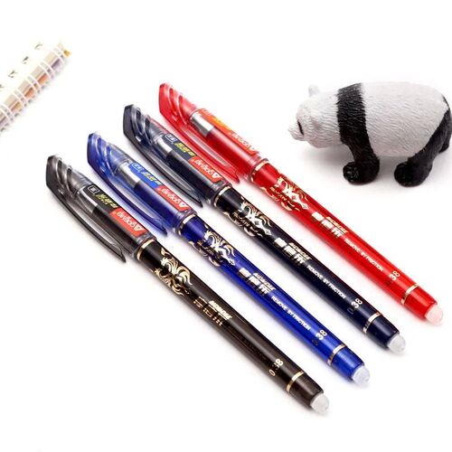 Erasable gel pens set 0.5 mm Fine point blue kawaii ballpoin