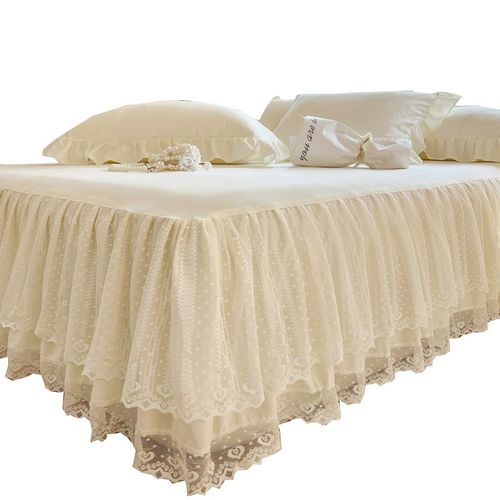 夏季公主蕾丝边床裙单件202新款床罩三件防尘罩凉席床垫遮丑