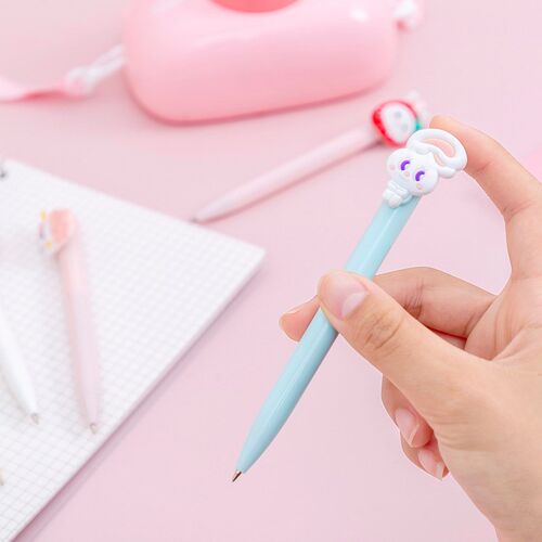 Korean Cute Ins Girlish Pressing Ballpoint Pen for Students