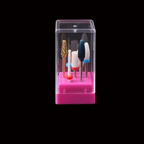 7PCS Ceramic Diamond Nail Drill Bits Set Milling Cutter for