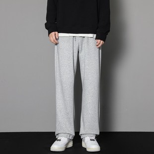 CAAYU Sweatpants Mens Straight Pants Large Size Male Loose B