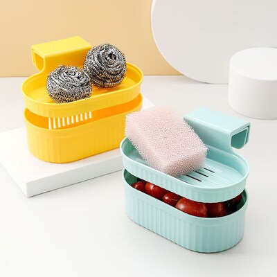 Filter Hanging Basket Multifunctional Drain Basket Doublelay