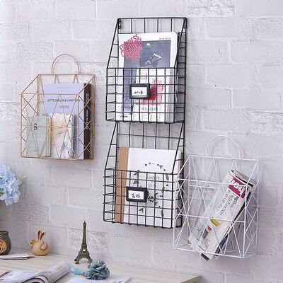 steel newspaper wall holder storage magazine book hanger