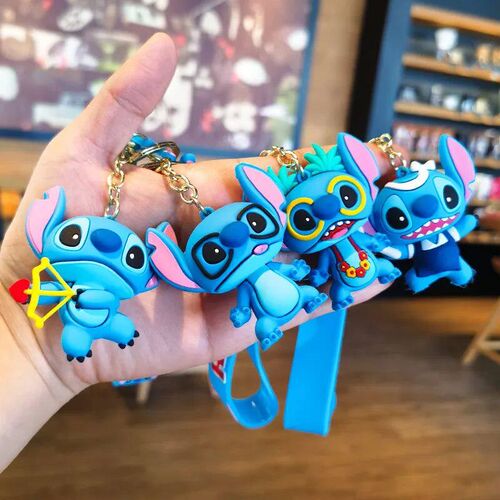 Monster kecil kartun gaya pantai gantungan kunci liontin kre