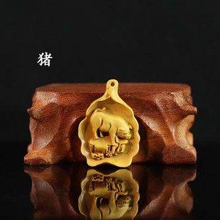 黄杨木雕十二生肖挂件保平安吉祥物虎兔龙蛇马羊猴猪本命年吊坠