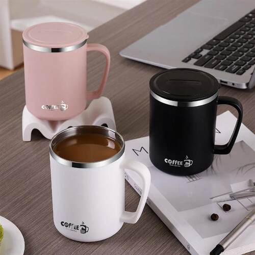 480Ml Double-Layer Insulated Coffee Mug Portable 304 Stainle