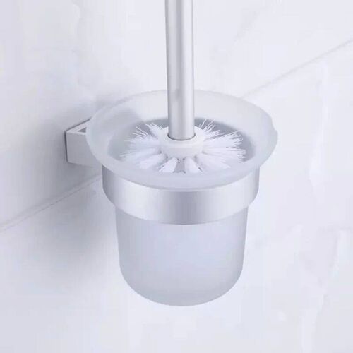 Space Aluminum Toilet Brush Holders Wall Mounted, Sliver Toi