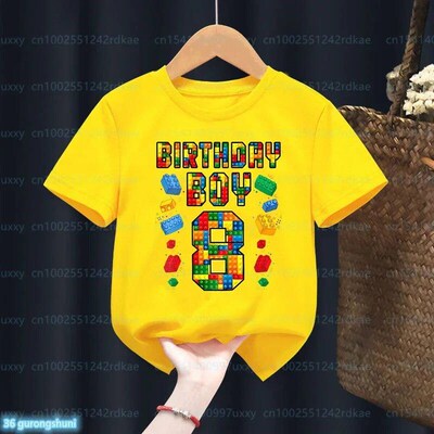 Kawaii Kids 4-9th Birthday Master Builder Block Building Boy