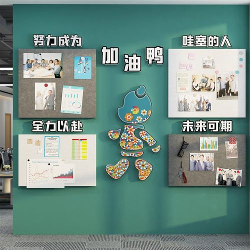 毛毡板公告栏员工风采展示团队办室墙面装饰企业文化司布置贴照片