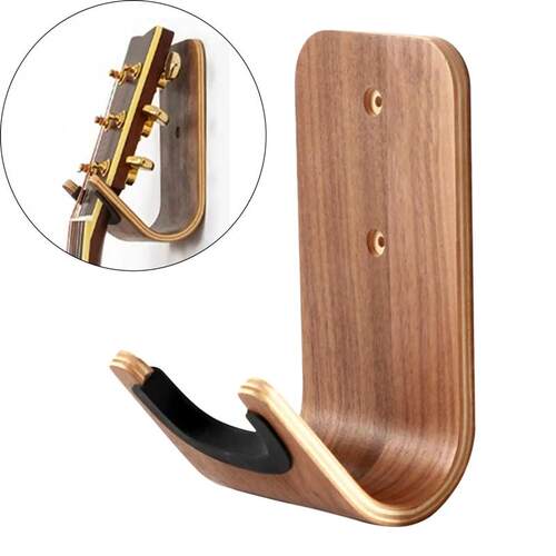 Wood Wall Guitar Hanger Display Rack Hanging Shelf Easy to I