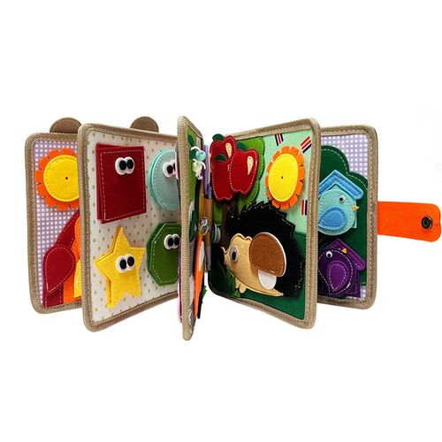 Montessori Toy Busy Board Giraffe Busy Book for Baby 1 2 3 A