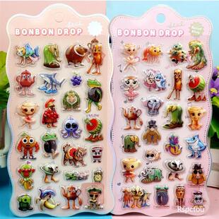 Italian Brainrot 3D Relief Stickers Tung Tung Tung Sahur Fun