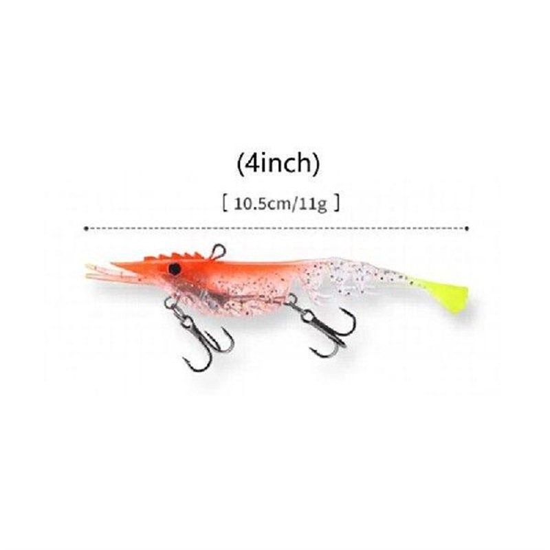 Realistic Shrimp Fishing Lures Multi-Jointed Double Hooked - 实物图