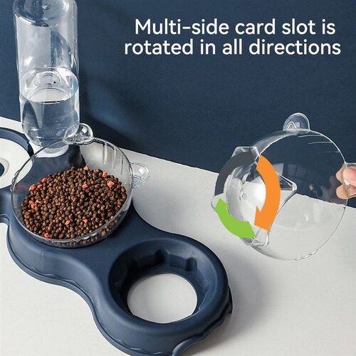 Pet Cat Bowl 3-in-1 Automatic Feeder Dog Cat Food Bowl With