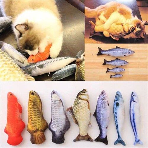 Scratch Chewing Kitten Mint Artificial Fish Stuffed  Catnip