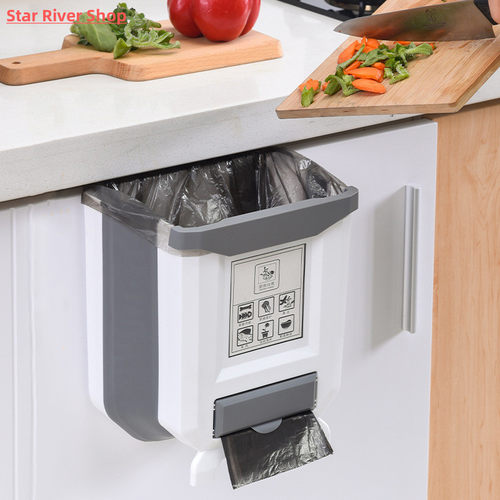 Kitchen Trash Can Foldable Portable Car Trash Can For Bathro