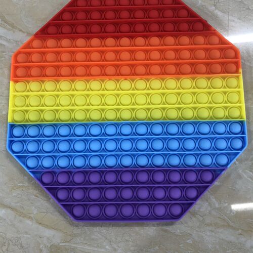 Big Size 30*30cm Giant Pop Fidget Toys Rainbow Antistress Pu