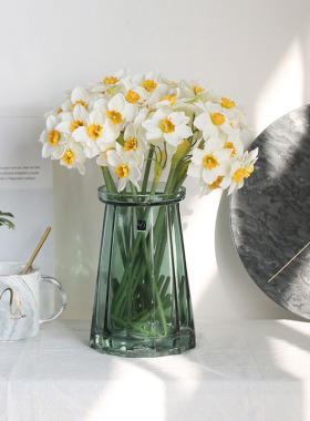 6Pcs/bunch White Artificial Narcissus Flower Bouquet Home Ga