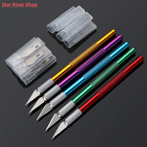 1 Set Craft Knife With 6Pcs Blade Craft Engraving Phone Repa