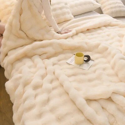 Winter Light Luxury Blanket Thickened Double-sided Velvet Be