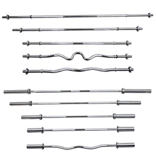 Weight lifting barbell 1.2m 1.5m curved dumbbell rod杠铃