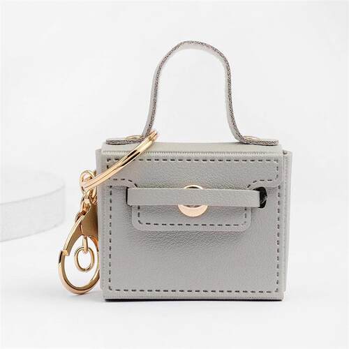 Keychain solid color small square bag 钥匙扣纯色小方包