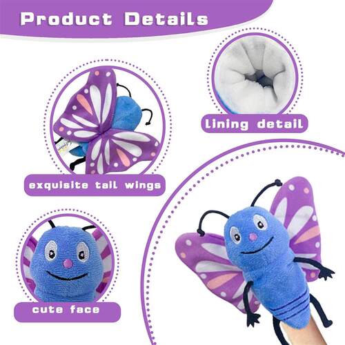 6pcs Insect Finger Puppet Set Mini Hand Puppets Storytelling