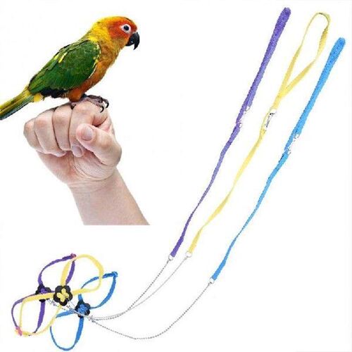 Fiber Adjustable Soft Bird Harness for Pet Outdoor Training