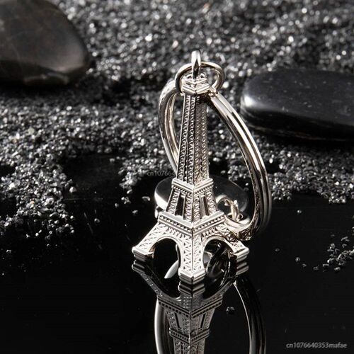 3D Eiffel Tower Keyring Bag Charm Metal Car Keychain French