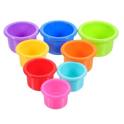 8 Pcs Rabbit Stacking Cup Bunny Toy Garden Plaything Food