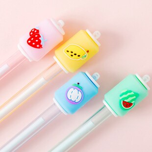 Creative Fruit Soda Transparent Pen for Students 05mm Black