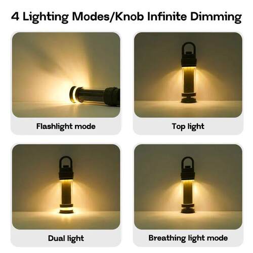 MOSLIGHTING 4500mAh Camping Lantern Rechargable Lamp 4 Light