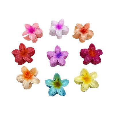 Hair Flower Clip Clips Hawaiian Plumeria Beach Flowers Claw